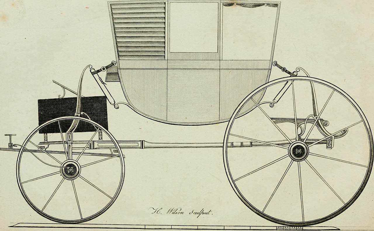 Drawing of a nineteenth-century carriage
