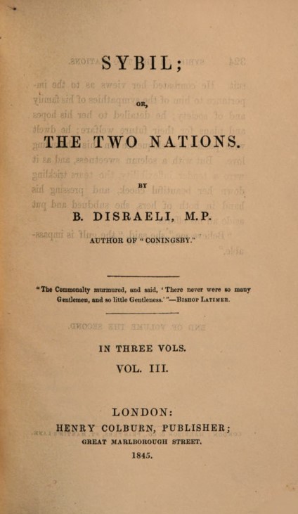 Sybil, or, The Two Nations vol. 3